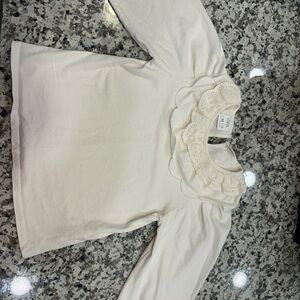 Zara Kids Cream Long Sleeve Top